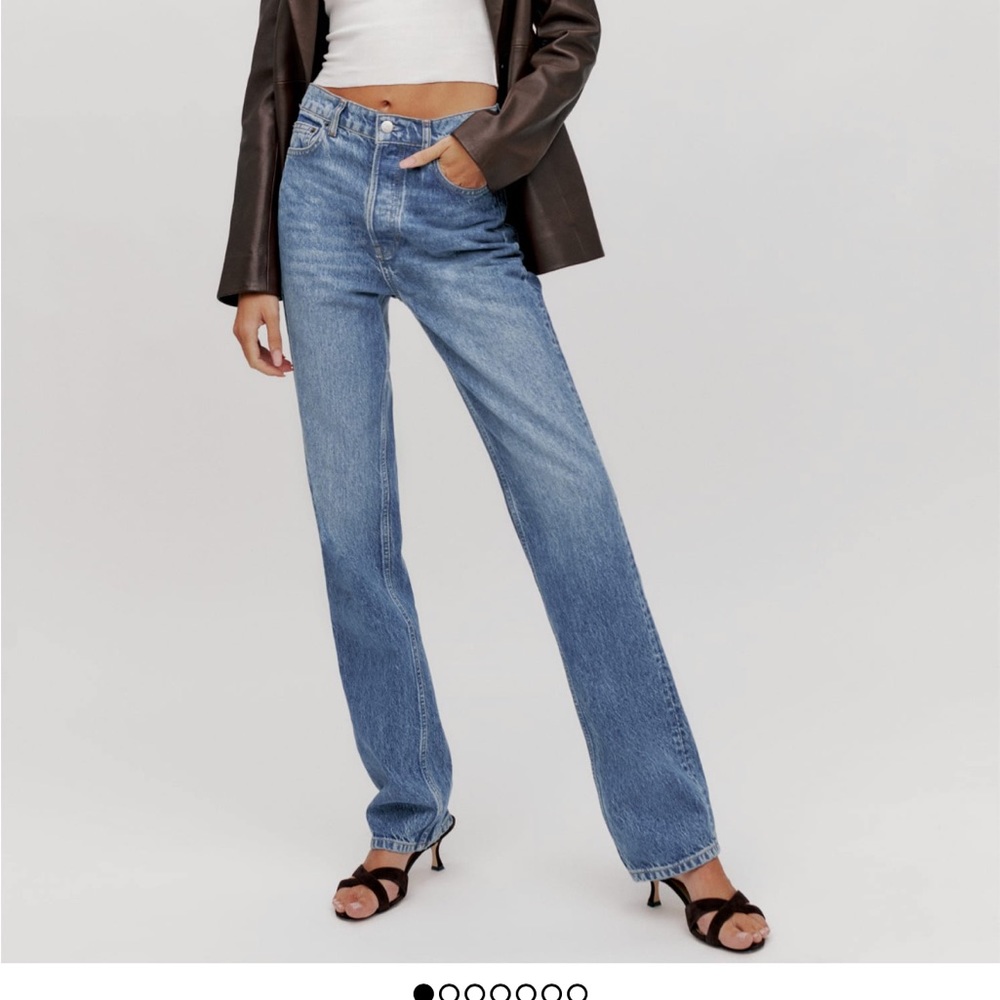 Reformation Straight and Long Jeans Classic Wash